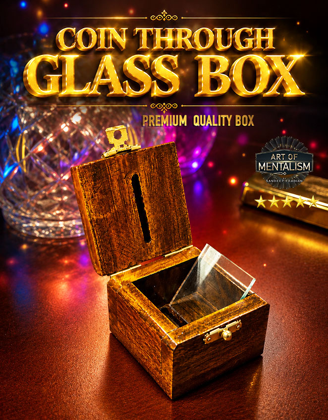 COIN THROUGH GLASS BOX